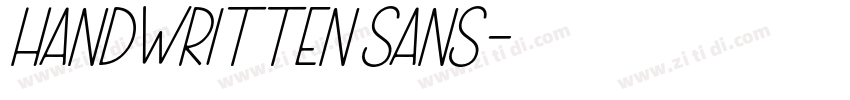 Handwritten Sans字体转换 Handwritten Sans字体转换